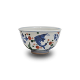 4代須田菁華 万暦赤絵龍文茶碗