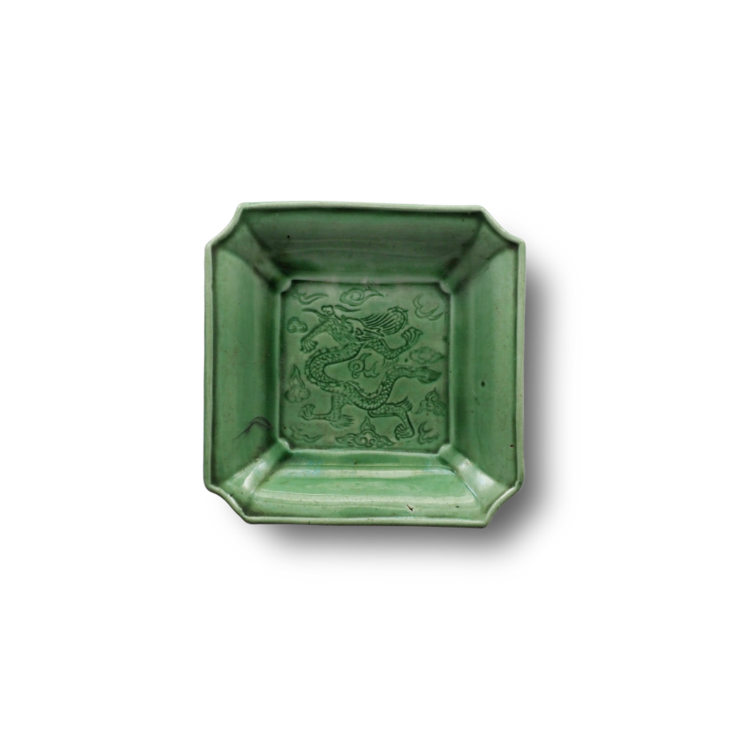 e2710 珉平焼 蓋物 喰籠 木箱入り 緑釉 喰篭 菓子器 淡路焼 民平焼 4_710d1100-2126-4bf1-921c-