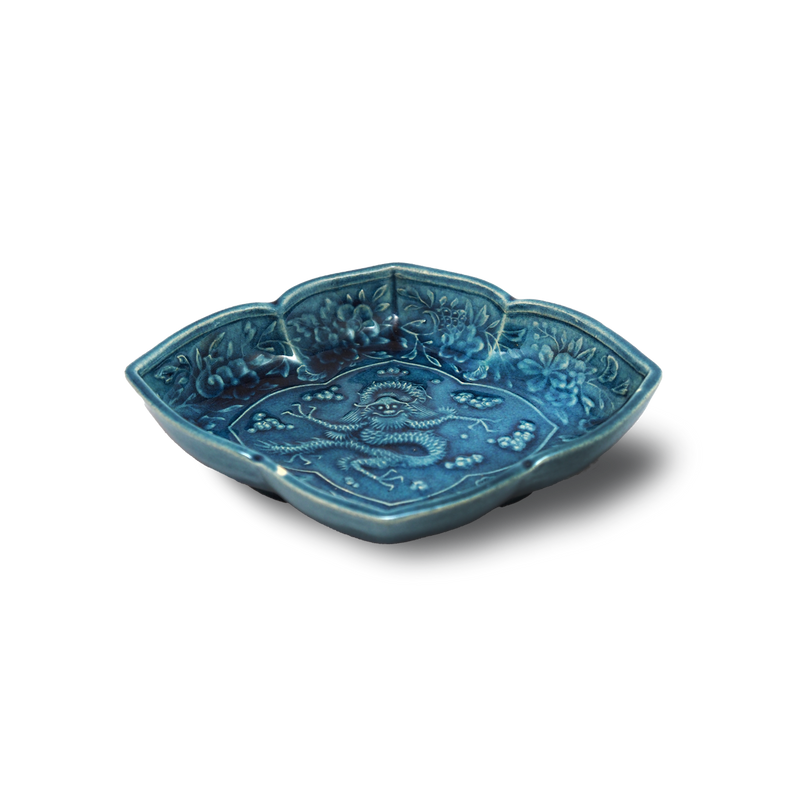 珉平焼菱形皿 (青・大) – Gallery Nisui 珉平焼菱形皿 (青・大) – Gallery Nisui