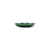 珉平焼花形皿 (緑)