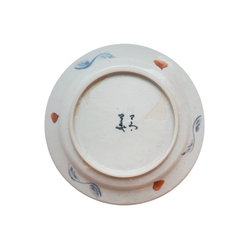 須田菁華 色絵染付魚文皿