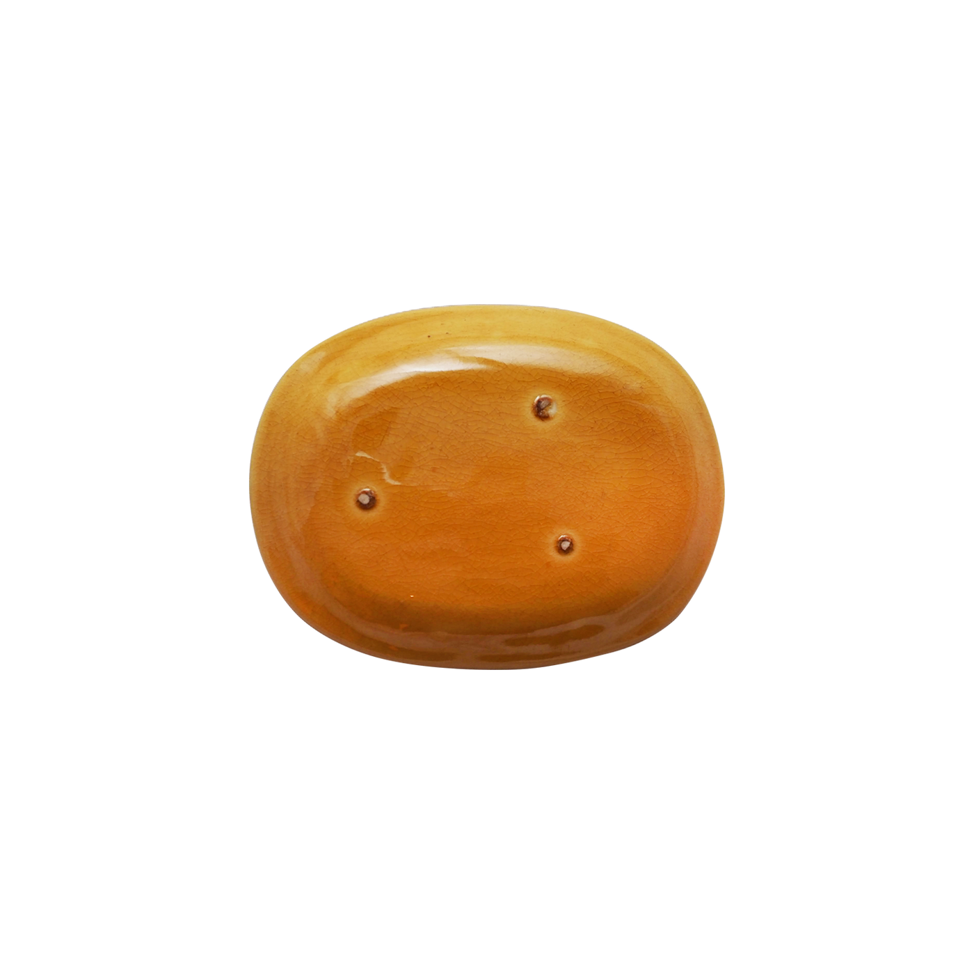 珉平焼小判形皿 (黄・中) – Gallery Nisui