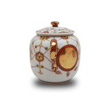 叶松谷 赤絵瓔珞文 シュガーポット