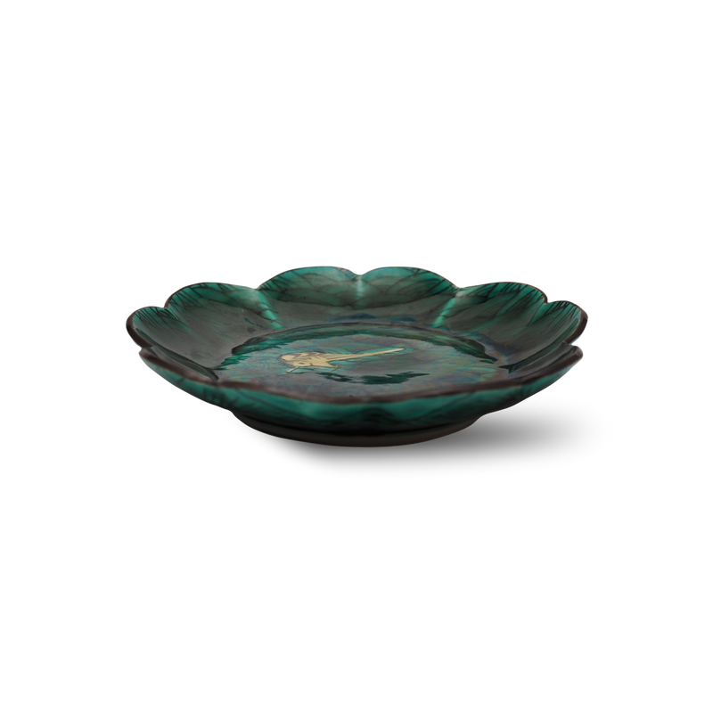 3代 須田菁華 青手古九谷鳥文輪花皿 – Gallery Nisui 3代 須田菁華 青手古九谷鳥文輪花皿 – Gallery Nisui