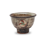 島岡達三 象嵌赤絵酒器徳利 (徳利：2本 / 猪口：6個) 共箱