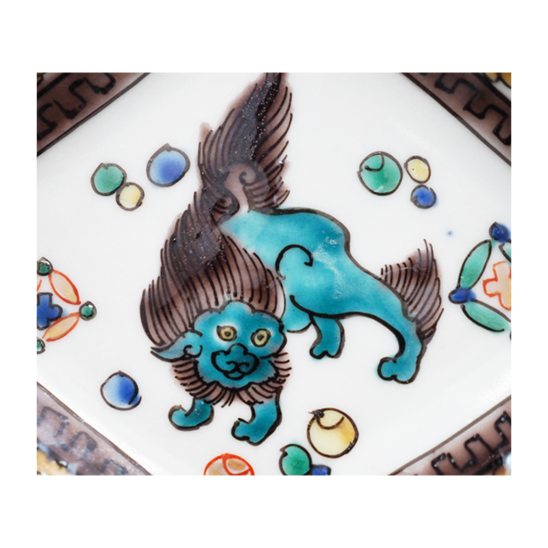 明治 古九谷菱形中皿