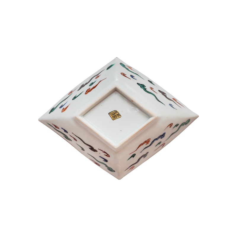 明治 古九谷菱形中皿