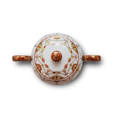 叶松谷 赤絵瓔珞文 シュガーポット