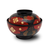 漆匠 仁和春象　浄法寺形煮物椀　共箱　10客揃