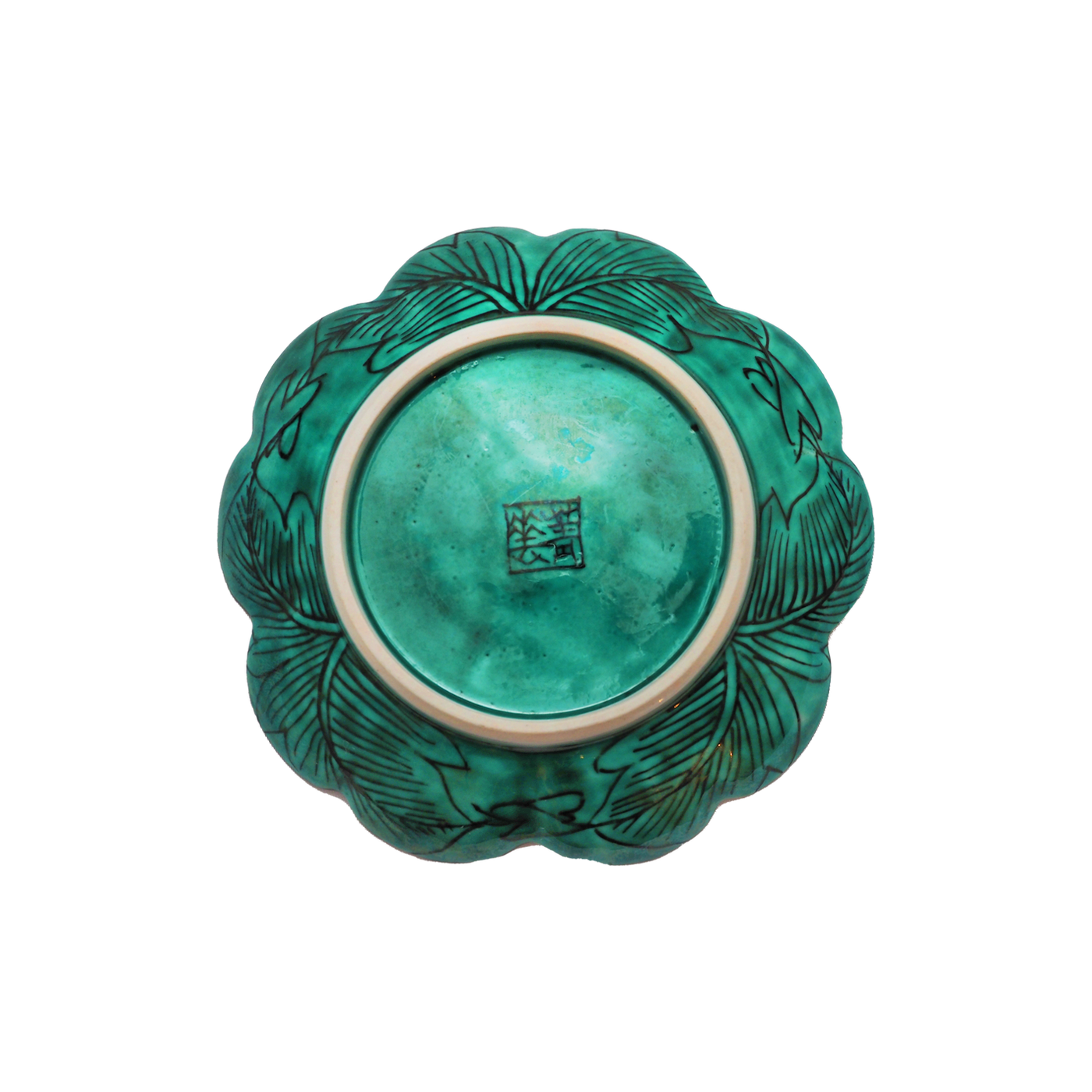 陶芸家　須田青華　須田菁華　古九谷　牡丹に蝶文　飾り皿　大皿　色絵古九谷　共箱 3代 須田菁華 青手古九谷鳥文輪花皿 – Gallery Nisui