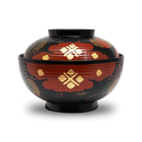 漆匠 仁和春象　浄法寺形煮物椀　共箱　10客揃