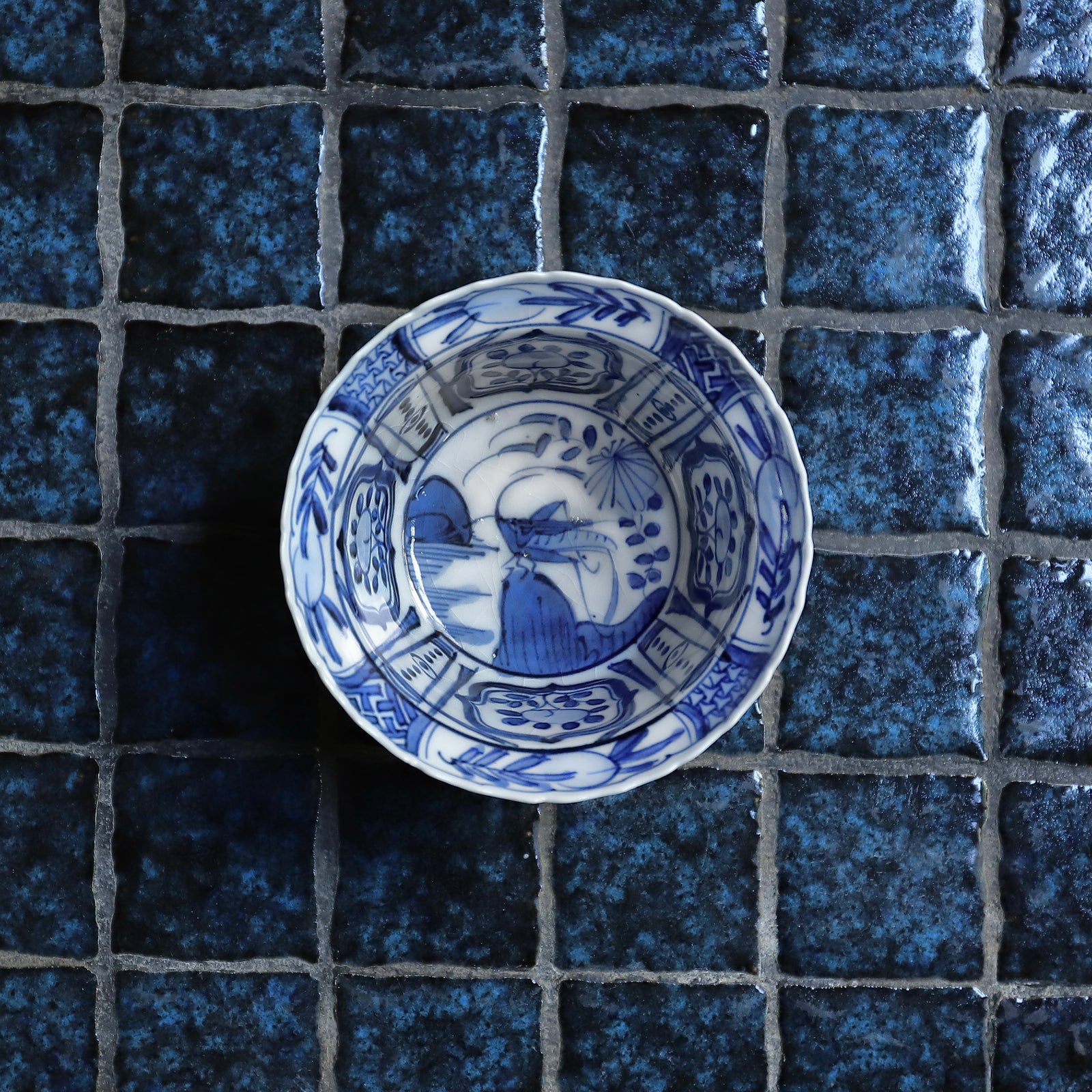 高橋道八 染付芙蓉手向付 – Gallery Nisui