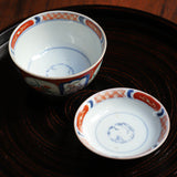 江戸後期 赤絵狗子文蓋茶碗