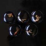 黒内蒔絵小吸物椀 20客揃 (春夏秋冬)