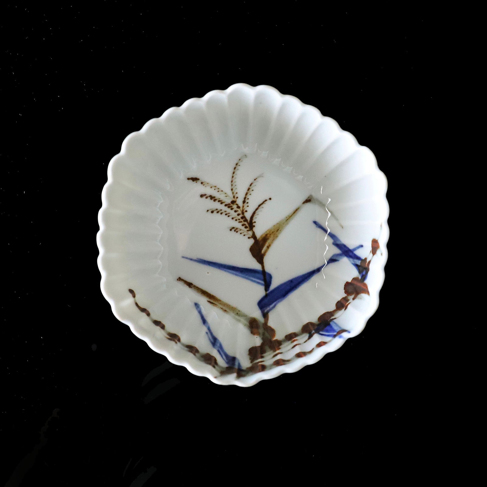永楽善五郎 六角菊形葦図向付 – Gallery Nisui