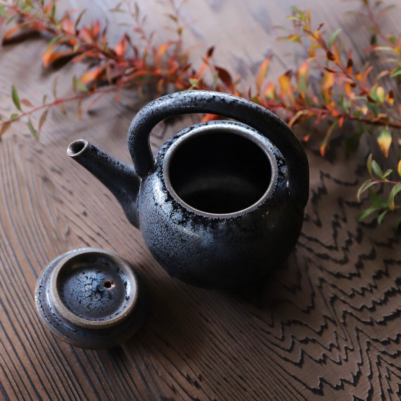 美品　鎌田　幸二　作　窯変銀漿　天目　茶碗　共箱 鎌田幸二 窯変銀漿天目 酒注 共箱 – Gallery Nisui