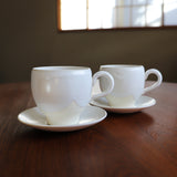 【Kasho × Nisui】コーヒーカップ&ソーサー / 白 - shiro -