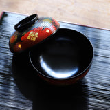 漆匠 仁和春象　浄法寺形煮物椀　共箱　10客揃