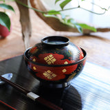 漆匠 仁和春象　浄法寺形煮物椀　共箱　10客揃