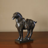 高橋介州「加賀象嵌 瓦当紋馬（がとうもんうま）」共箱 共しふく