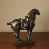 高橋介州「加賀象嵌 瓦当紋馬（がとうもんうま）」共箱 共しふく