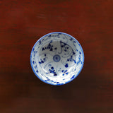 明治大正 染付草花小鉢