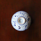 明治大正 染付草花小鉢