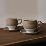 【Kasho × Nisui】コーヒーカップ&ソーサー / 濃茶 - coicha -