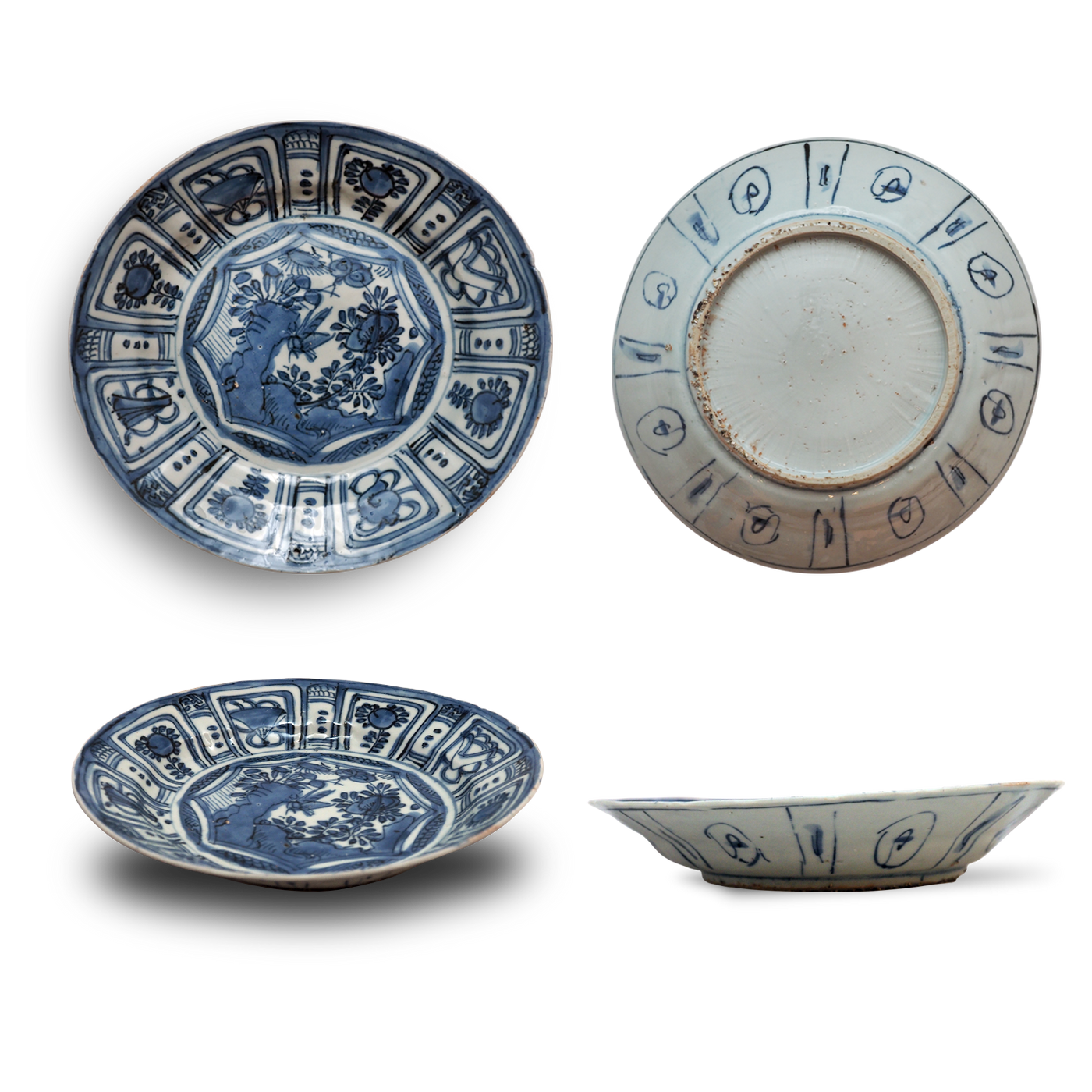 18世紀 新渡 染付芙蓉手大皿 [婦人画報2024年10月号掲載品] – Gallery