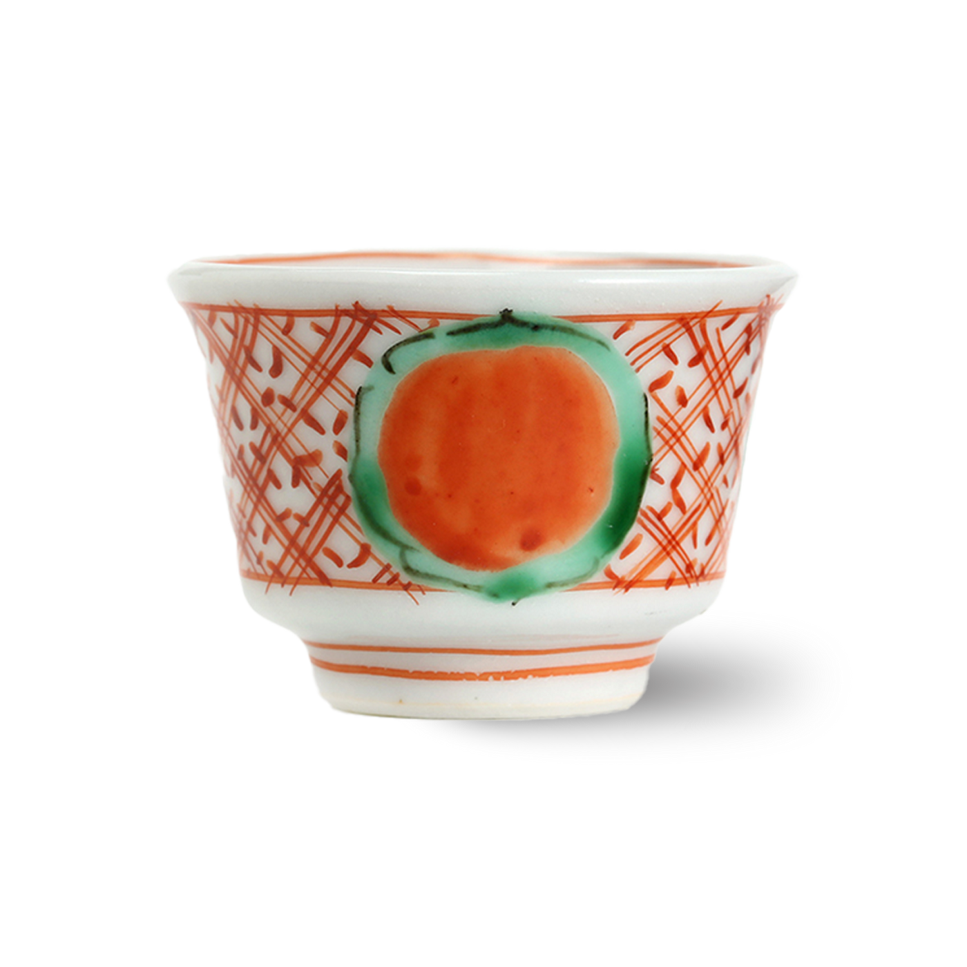 九谷焼 須田菁華吉字酒盃 九谷焼 須田菁華吉字酒盃 工芸品 - 工芸品