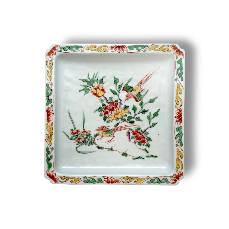 古余呂技窯 川瀬竹春 順一 豆彩蘭唐草文手 菓子 古余呂技窯 川瀬竹春 順一 豆彩蘭唐草文手 菓子